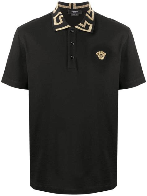 versace golf shirts|versace long sleeve polo.